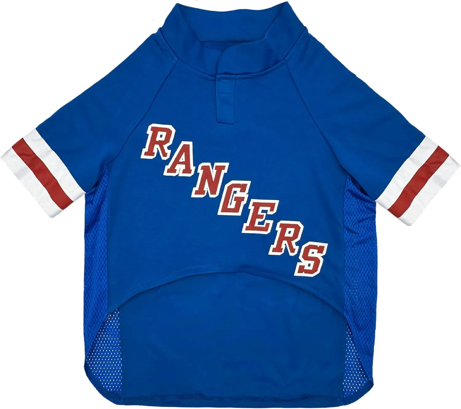Pets First NHLPA Adam Fox Mesh Jersey for Dogs & Cats, New York Rangers Foxy-23 Dog Jersey, Size Medium, Licensed Dog Jersey with Your Favorite Hockey Team Player