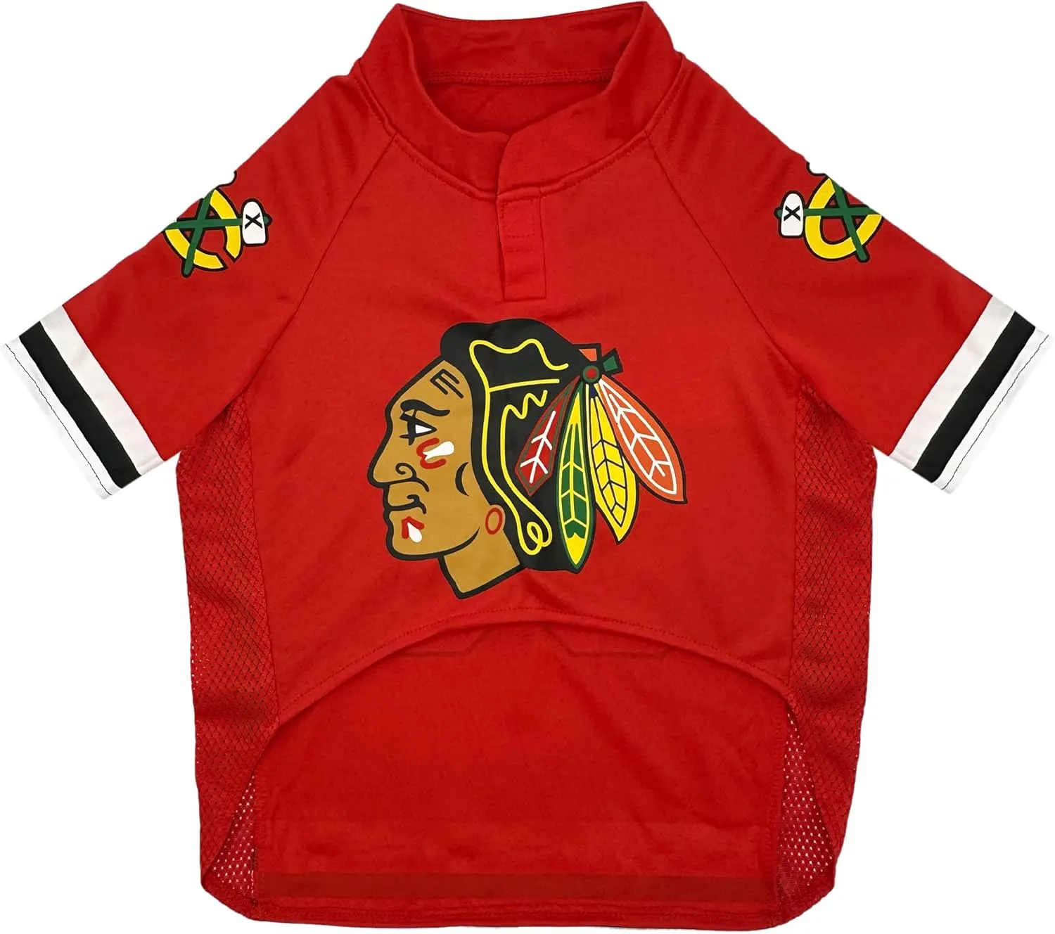Pets First NHLPA Connor Bedard Mesh Jersey for Dogs & Cats, Chicago Blackhawks Bedard-98 Dog Jersey, Size X-Large, Licensed Dog Jersey with Your Favorite Hockey Team Player