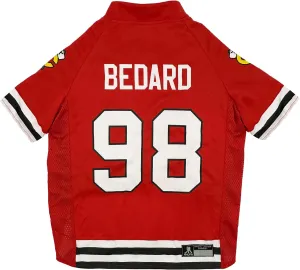 Pets First NHLPA Connor Bedard Mesh Jersey for Dogs & Cats, Chicago Blackhawks Bedard-98 Dog Jersey, Size X-Large, Licensed Dog Jersey with Your Favorite Hockey Team Player