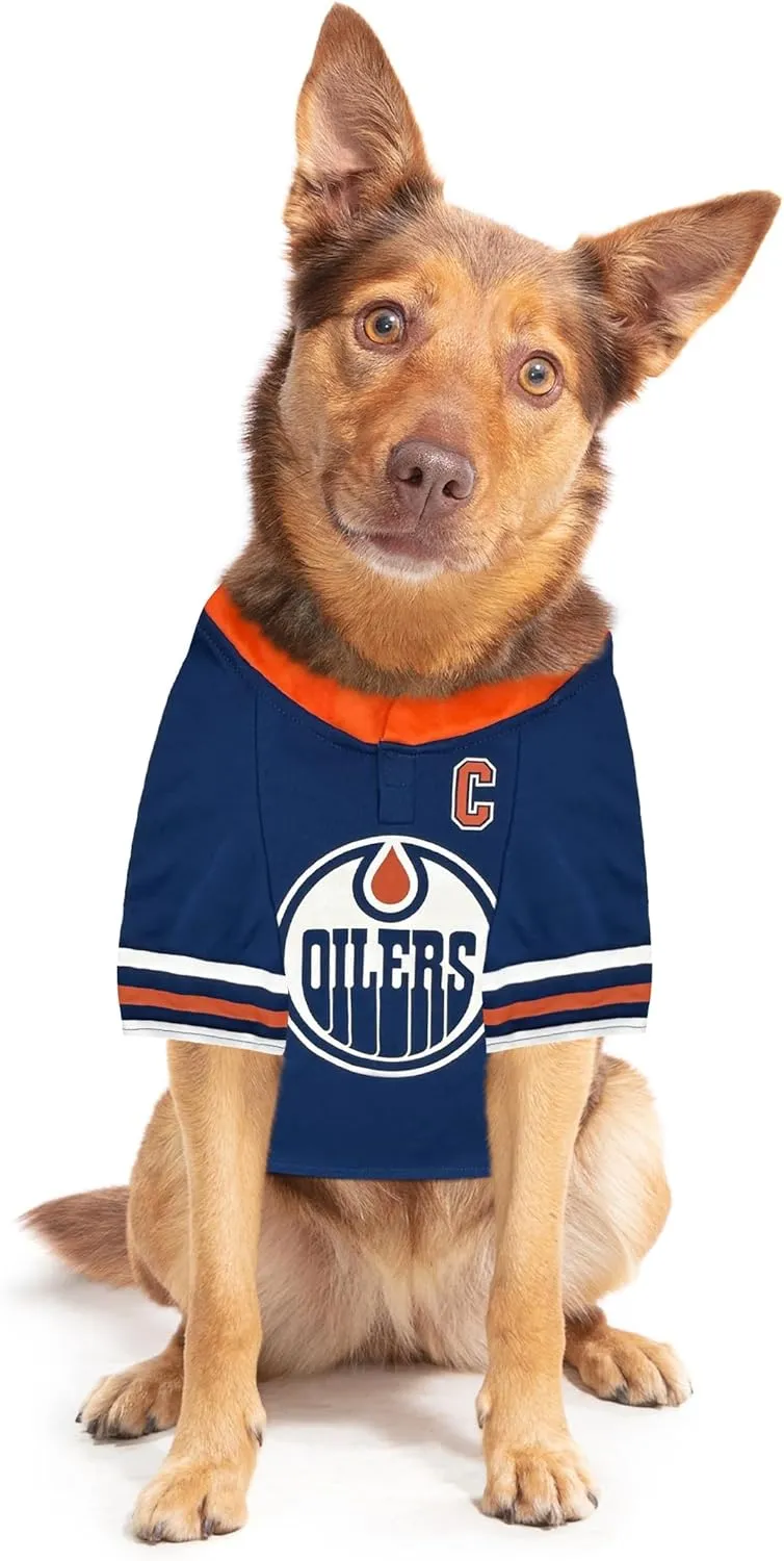 Pets First NHLPA Connor McDavid Mesh Dog Jersey, Edmonton Oilers McJesus-97, Size Small
