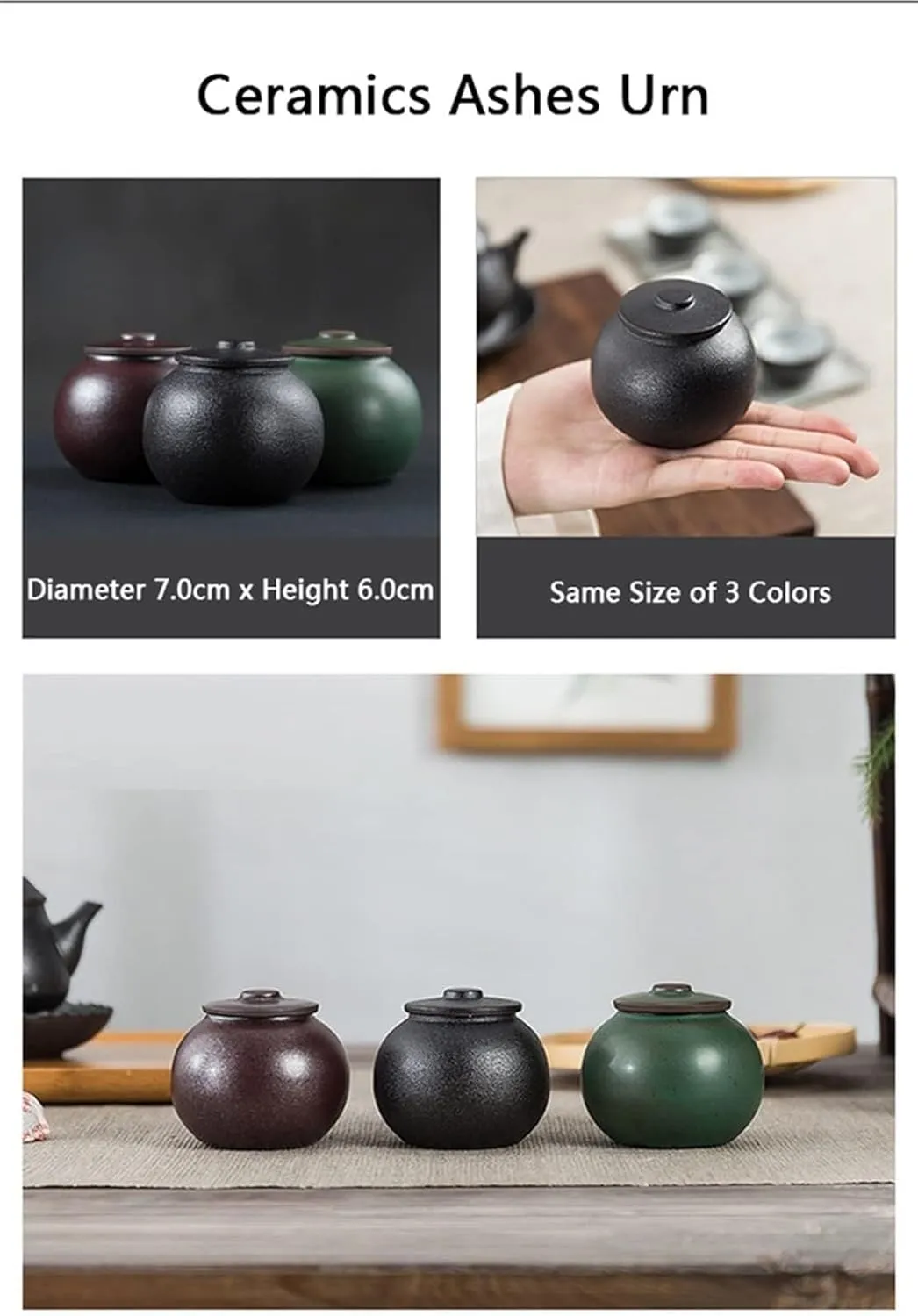 Pets Wooden Urns for Dogs Cats Ashes Keepsake Memorial Box Funeral Set Burial Urns for Cremated Remains Ash Vial Adult Funeral Urn Pet Cat and Dog Urn 6940 Pets Memorials, Brown (Green)(Brown)