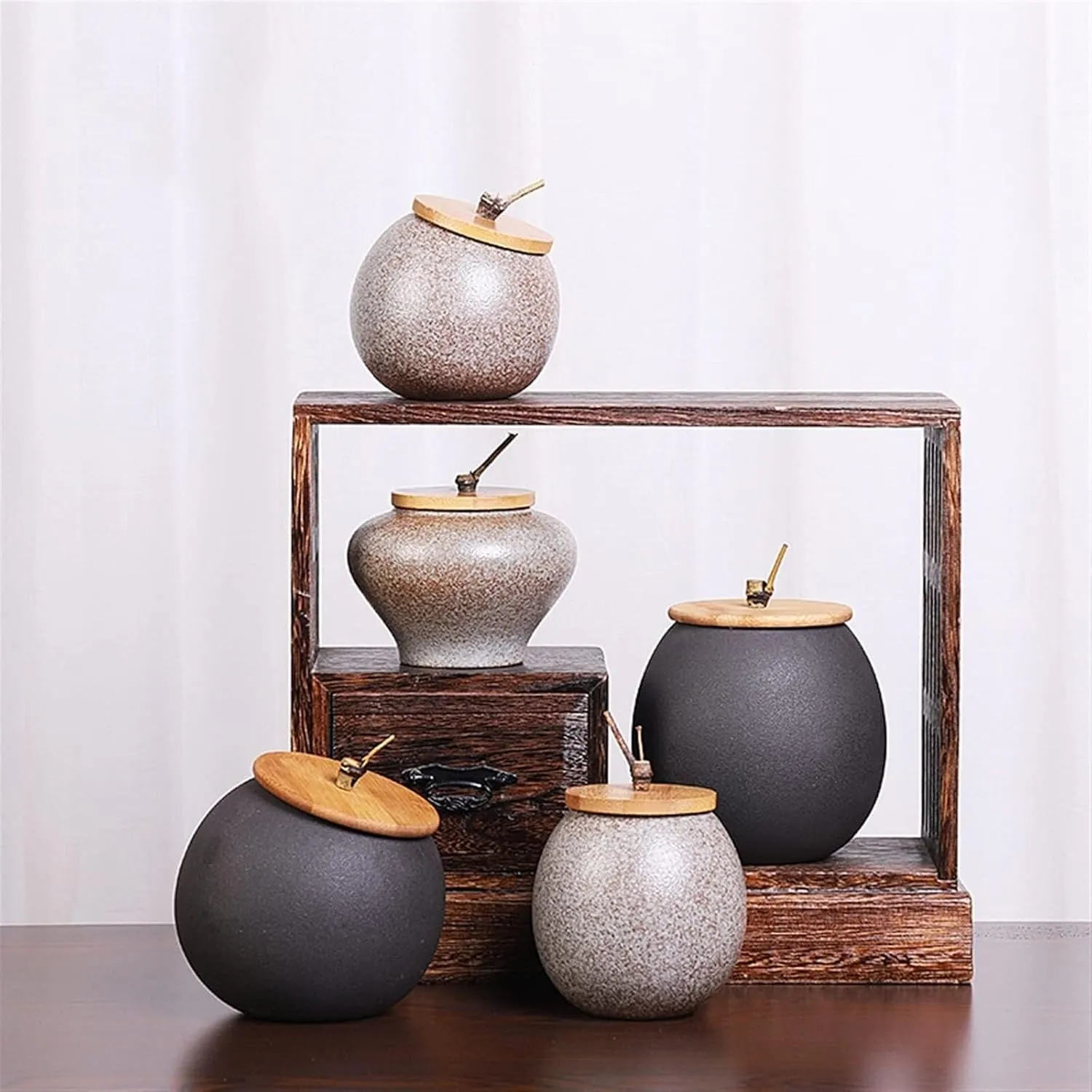 Pets Wooden Urns for Dogs Cats Ashes Keepsake Memorial Box Funeral Set Burial Urns for Cremated Remains Ash Vial Adult Funeral Urn Pet Cat and Dog Urn 99682 Pets Memorials, Small(D,Medium)