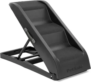 PetSafe Happy Ride Side Door Dog Stairs for Cars & SUVs, Foldable Back Seat Dog Steps with 3 Heights