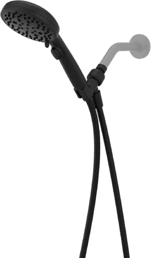 Pfister HydroFuse Handheld Shower Head, Hose Included, 6-Function, 1.75 GPM, Spot Defense Matte Black Finish, 016WS2HF01SDB