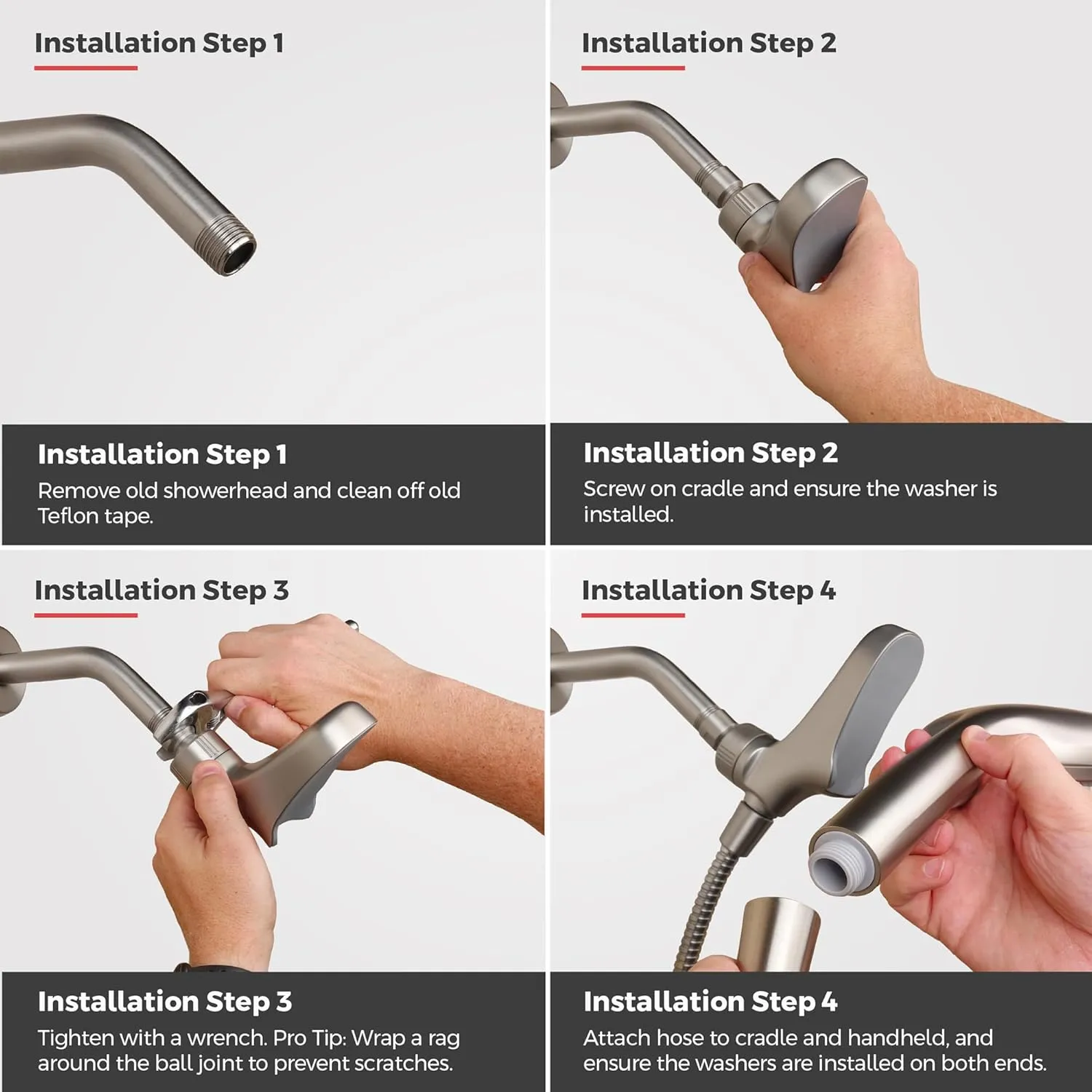 Pfister HydroFuse Handheld Shower Head, Hose Included, Magnetic Docking, 6-Function, 2.5 GPM, Polished Chrome Finish, 016HFM01CC