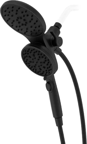 Pfister HydroFuse Shower Head and Handheld Combo, Hose Included, Magnetic Docking, 6-Function, 2.5 GPM, Spot Defense Matte Black Finish, 020HFM01SDB