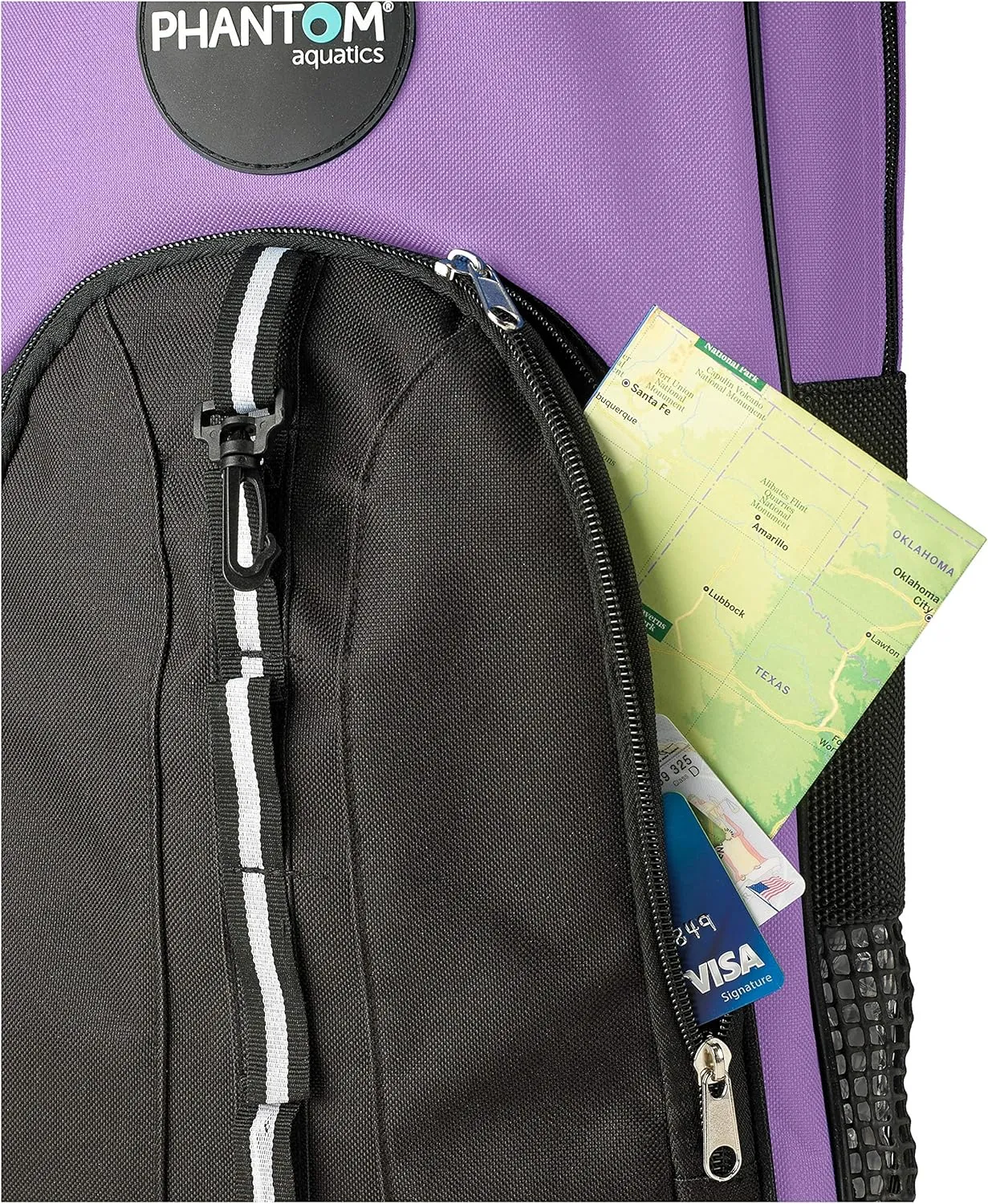 Phantom Aquatics Rapido Snorkeling Backpack with Shoulder Strap - Fits Snorkel Mask Fin Snore Set and More - Ideal Snorkel Travel Bag, Snorkeling Gear Equipment and Water Sports