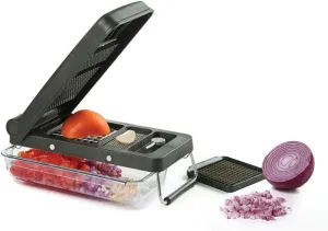 PL8 Professional Chopper, Black - Multi-Functional Vegetable Chopper, Dicer, and Mincer with Sturdy Stainless Steel Frame, Perfect for Onions, Tomatoes, and More