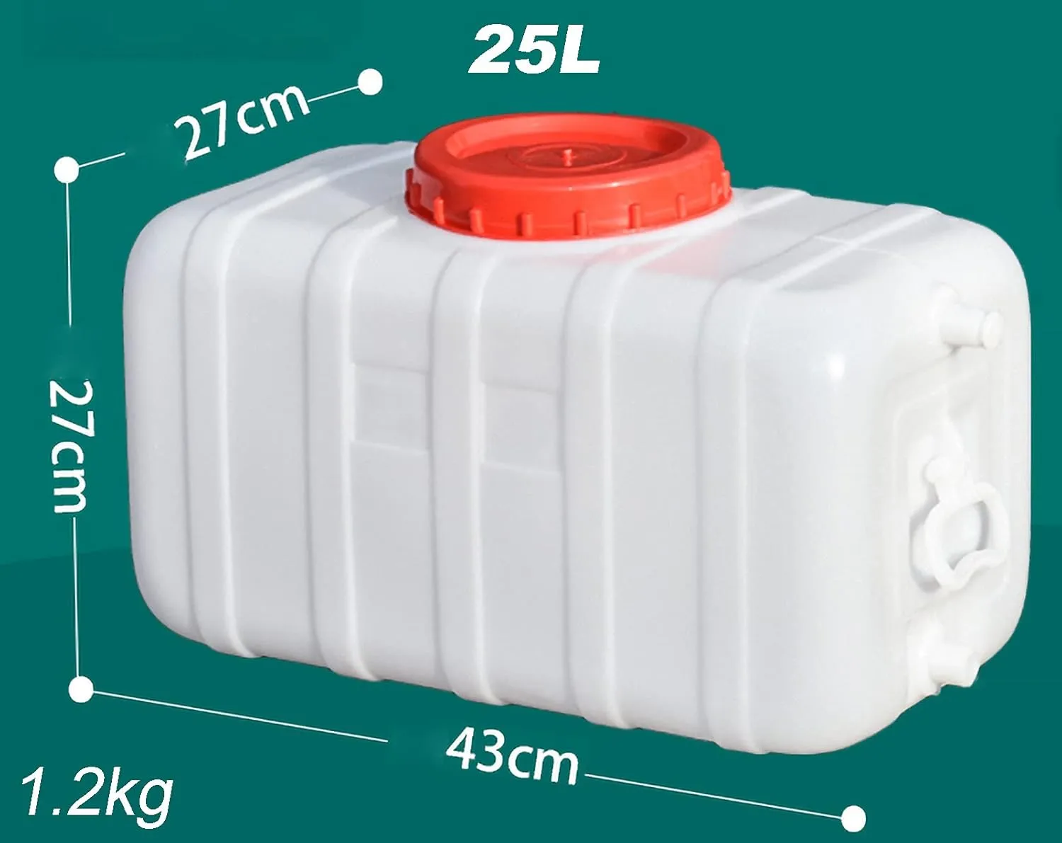 Plastic Water Container, Water Tank, BPA Free, Suitable for Outdoor Sports, Hiking, Camping, Picnic, Travel and BBQ(Color:25L)