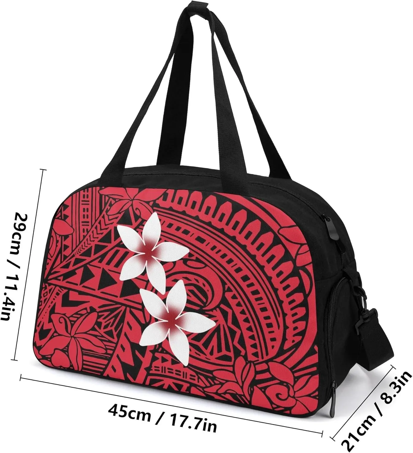 Polynesian Vacation Travel Portable Tote Large Capacity Storage Bag Samoa Hawaiian Islands Custom Tote Pattern