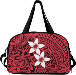 Polynesian Vacation Travel Portable Tote Large Capacity Storage Bag Samoa Hawaiian Islands Custom Tote Pattern