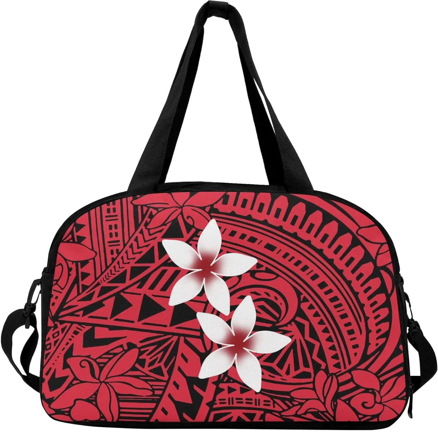 Polynesian Vacation Travel Portable Tote Large Capacity Storage Bag Samoa Hawaiian Islands Custom Tote Pattern