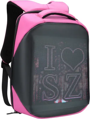 Pomya LED Backpack, 20L Outdoor Advertising Travel Laptop Backpack, Display Illuminated Luminous MultiFunction Bag, for Travelling Camping Cycling()
