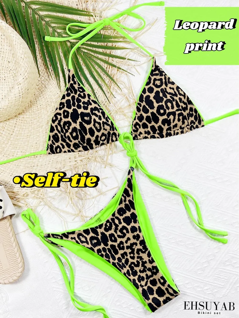 Pool Party Glitter Bikini, Neon Strap, Padded 2Pc Swimsuit Boudoir Shoot