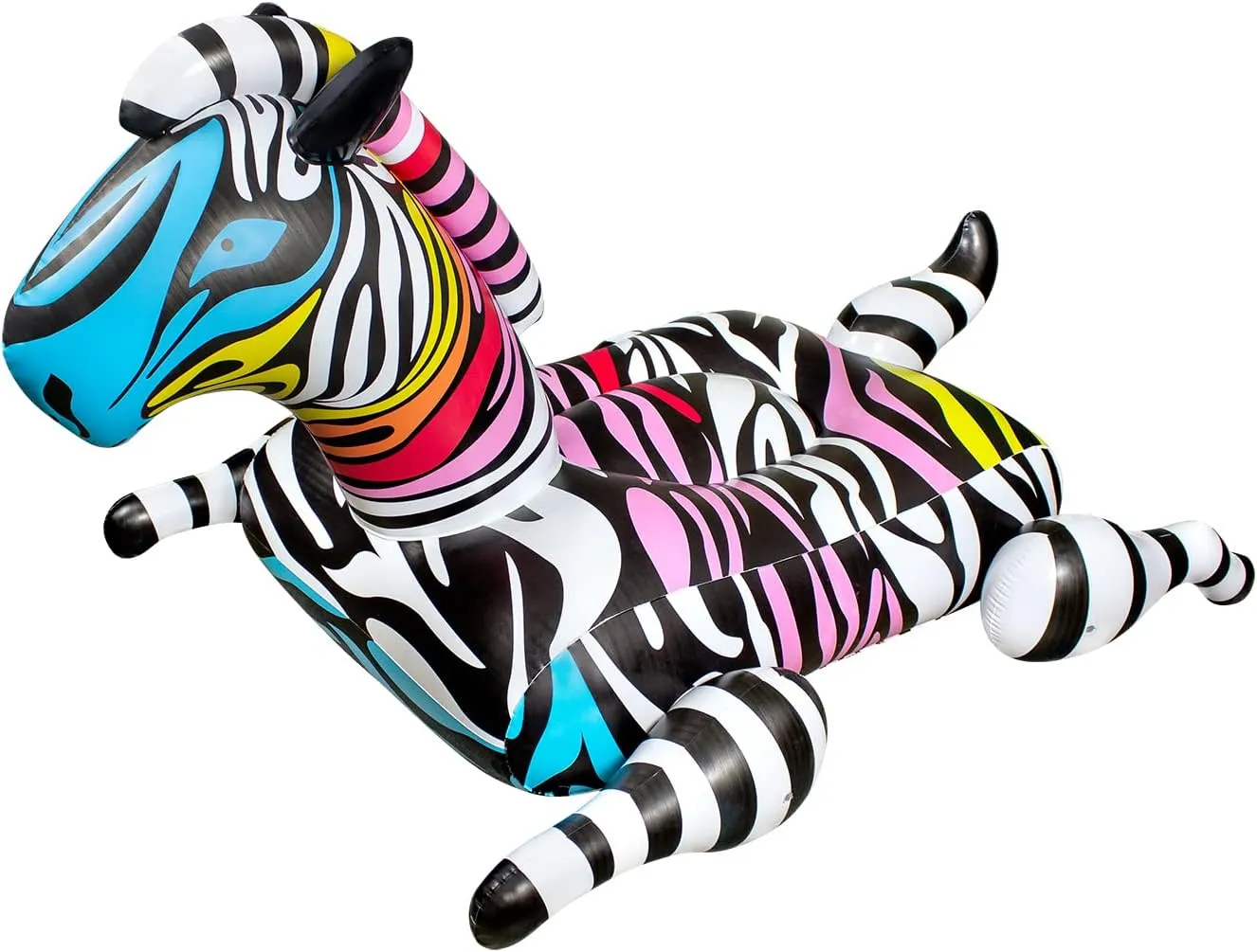 Poolmaster Zany Zebra Jumbo Swimming Pool Float Rider, Zebra Large
