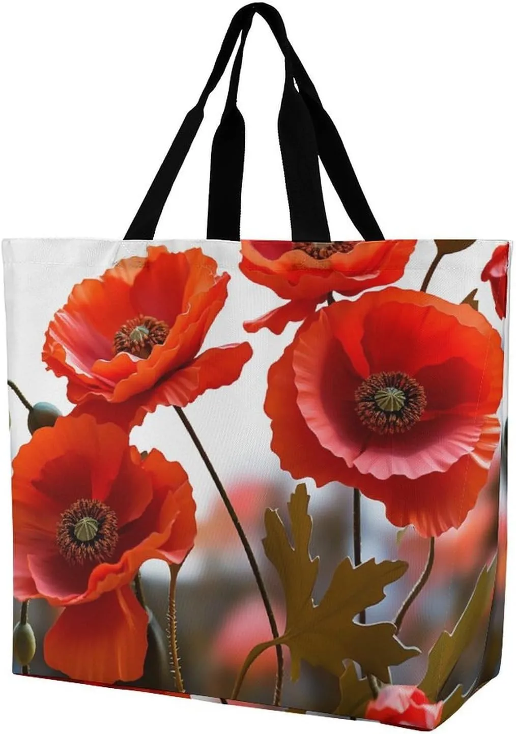 Poppy Flowers Vivid Petals Crossbody Bag Women's Fashion Tote Bag Shoulder Tote Bag Versatile Travel Shoulder Bag Fitness Tote Bag for Fitness Trips Out