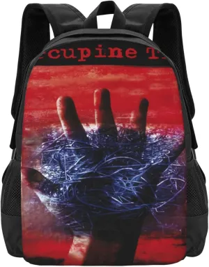 Porcupine Rock Tree Band Backpack Large Capacity Backpacks Minimalist Leisure Travel Daypack 12.5X5.5X16.5 inch