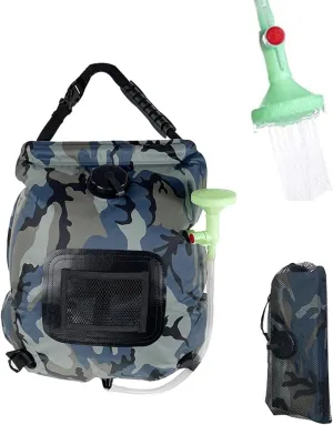 Portable Camping Shower Bag Solar Shower Bag for Camping 5 Gal/20L with On-Off Switchable Shower Head and Removable Hose for Camping,Hiking,Travel,Beach Swimming,Outdoor