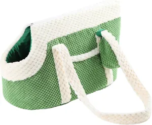 Portable Cat Shoulder Bag Can Be Carried, Warm and Comfortable Without Peculiar Smell, Fashionable Pet Backpack (Green)