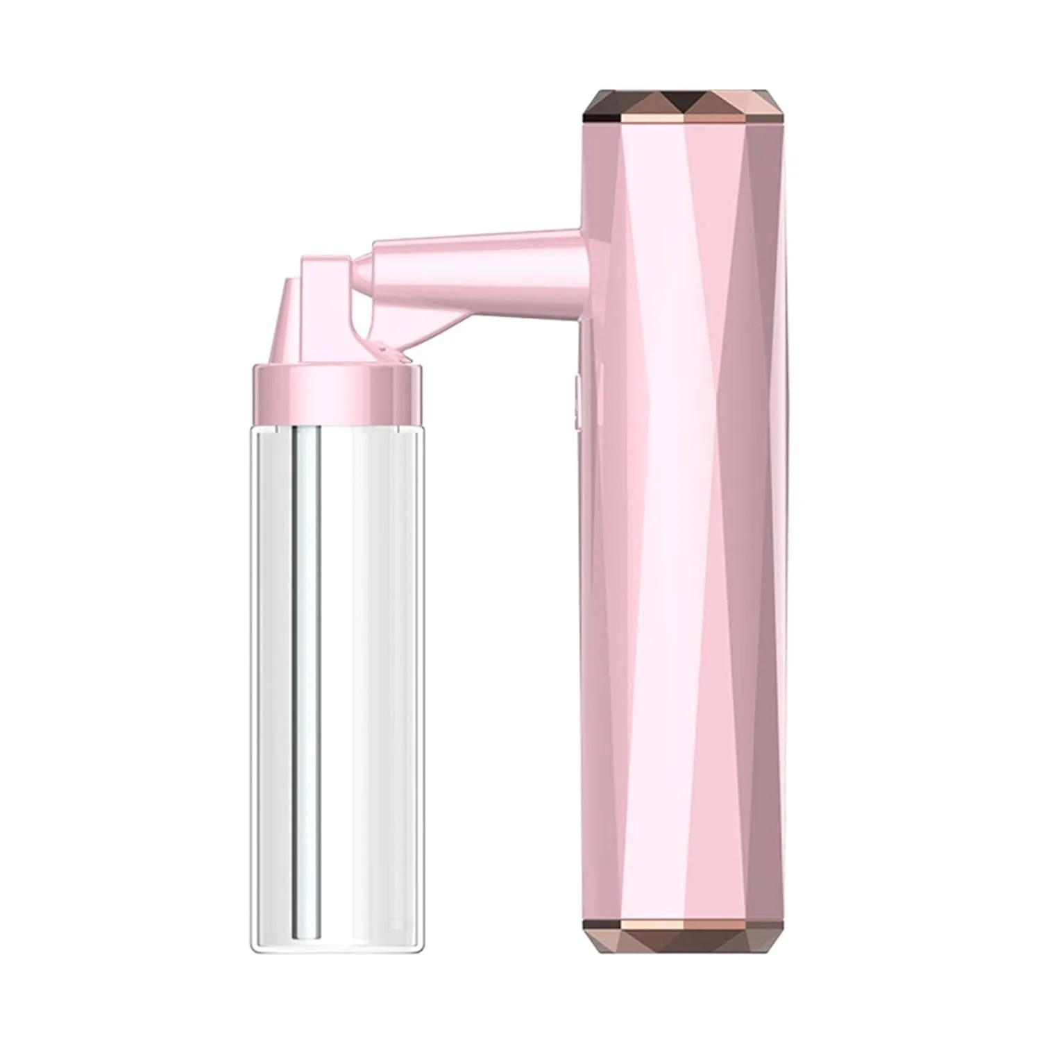 Portable Handheld Nano Facial Steamer Humidifier, Rechargeable Electric Sprayer for Home & Room - Strong Pressure Oxygen Atomizing, Deep Penetration, Skin - Pink