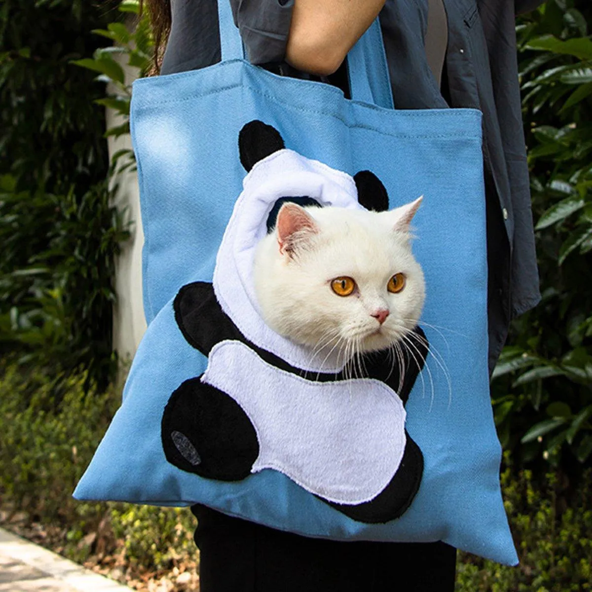 Portable One Shoulder Cat Dog Canvas Bag Breathable Pet Carrier for Travel
