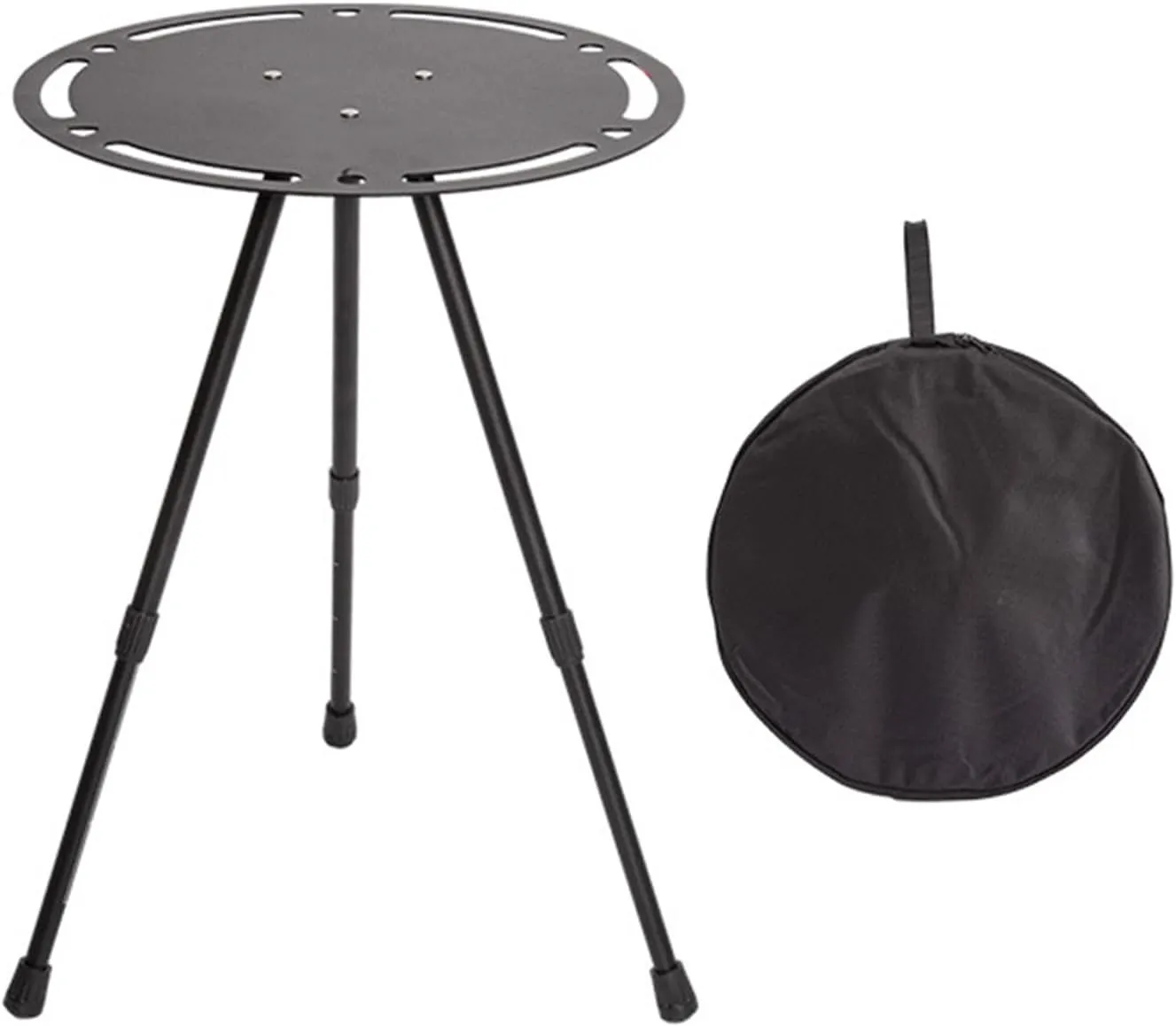 Portable Outdoor Side Table Aluminum Alloy Folding Round Table Lightweight Camping Table for Picnic Camp Coffee Travel