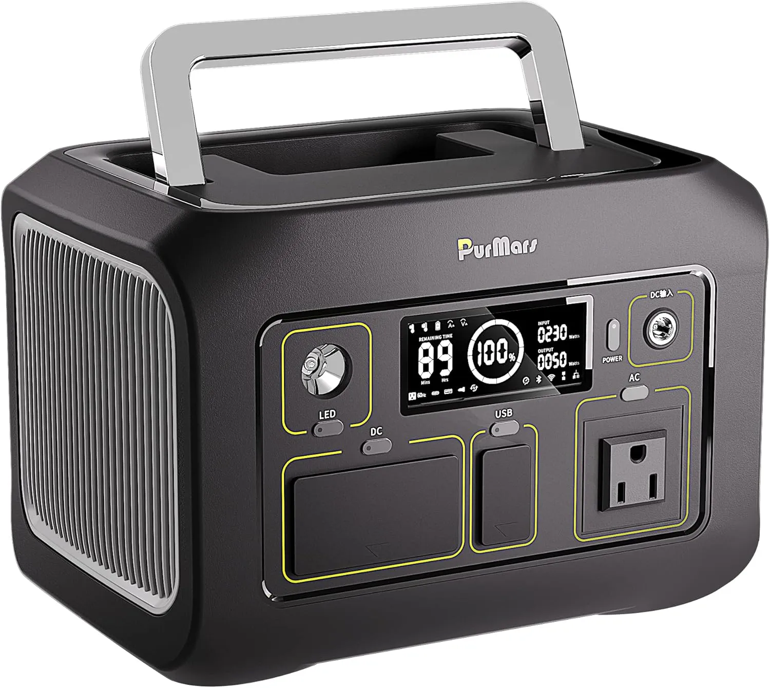 Portable Power Station 300W(Peak 600W), 288Wh (90,000mAh) Solar Generator with 110V Pure Sine Wave AC Outlet, lifepo4 Battery Portable Power Bank for Outdoor Camping, Traveling, and Emergencies