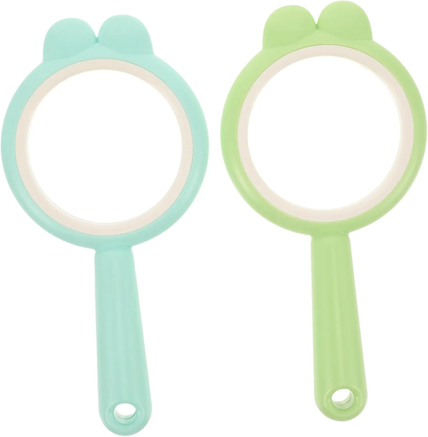 Portable Science Magnifier 2pcs Double Convex Lenses Physics Lens for Educational Teaching