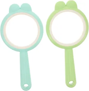 Portable Science Magnifier 2pcs Double Convex Lenses Physics Lens for Educational Teaching