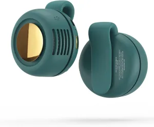 Portable Silent Mini Bladeless Electric Fan,Portable Small Whirlwind Bladeless Fan, 3 Speeds Hands-Free Neck Fan,Rechargeable Silent Hands-Free Fans,Suitable for Outdoor & Travel & Office (green)