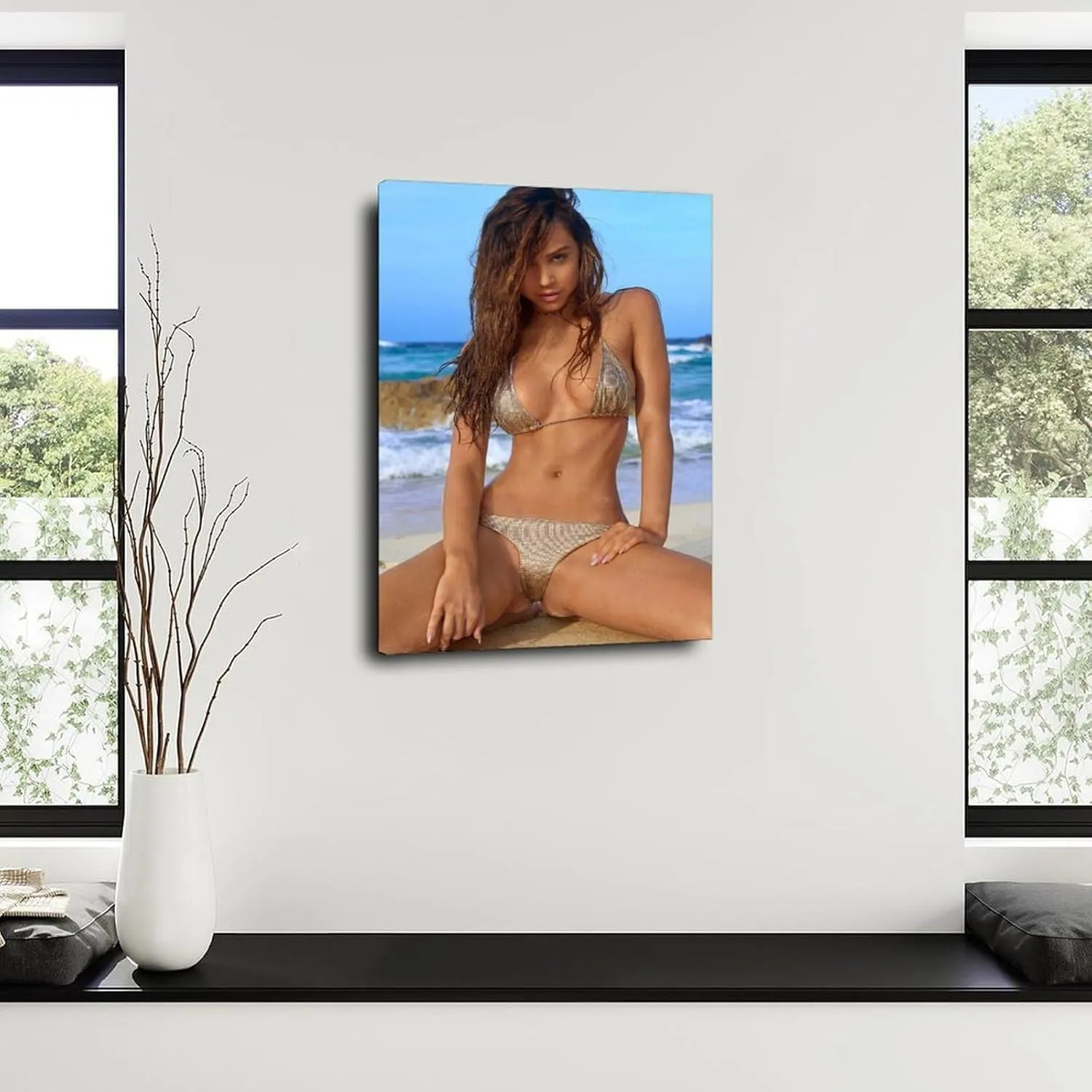 Posters for Room Aesthetic Alexis Ren Sexy Poster 1 Canvas Painting for Living Room Bedroom Decor 24x36inch(60x90cm) Frame-style