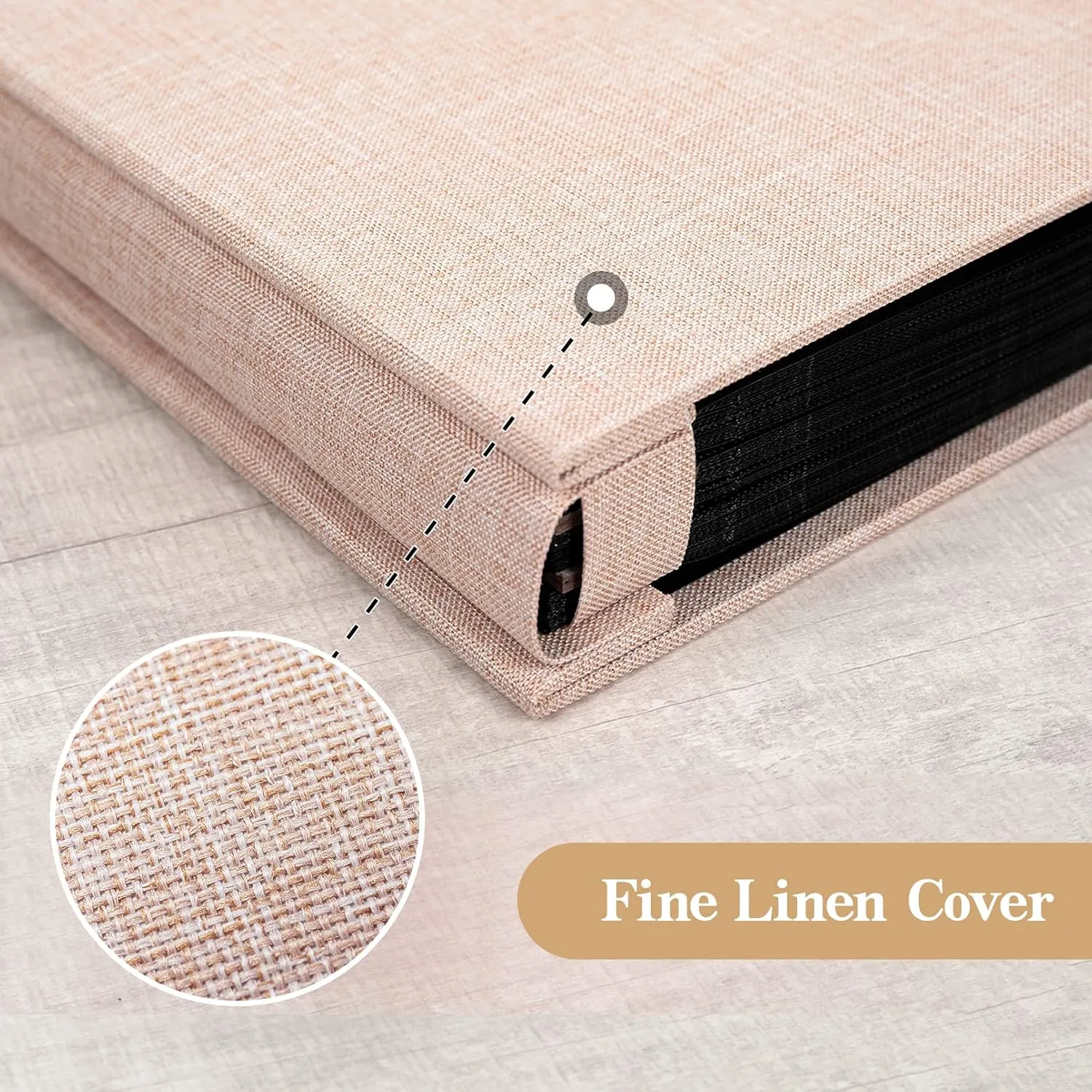 potricher Linen Hardcover Photo Album 4x6 1000 Photos Large Capacity for Family Wedding Anniversary Baby Vacation (Beige, 1000 Pockets)