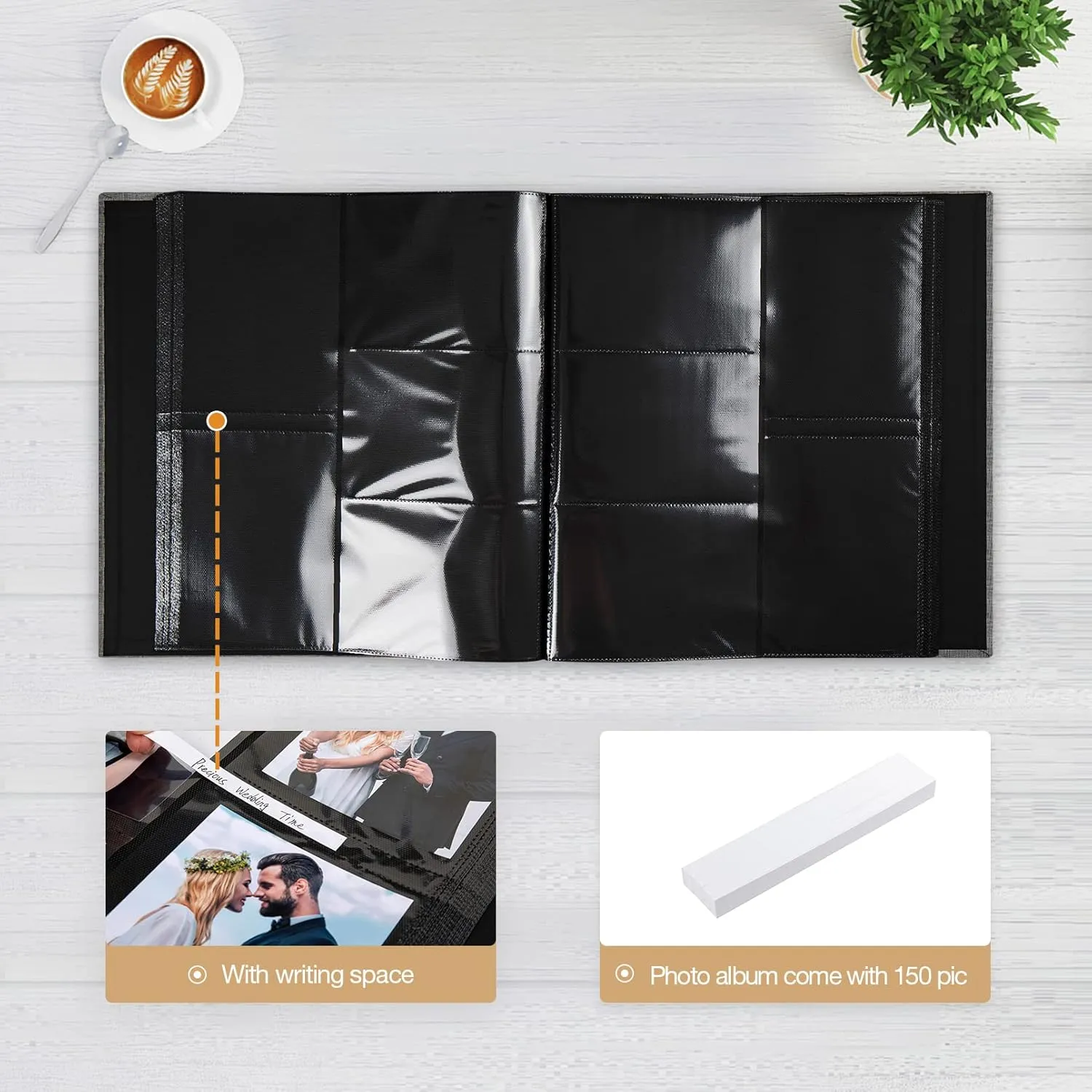potricher Linen Hardcover Photo Album 4x6 1000 Photos Large Capacity for Family Wedding Anniversary Baby Vacation (Beige, 1000 Pockets)