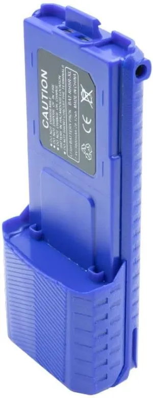 Powerful Blue High Capacity Extended 3800mAh Li-ion Battery for BaoFeng BTECH and Rugged Handheld Radios - BAT-RH5R-XL