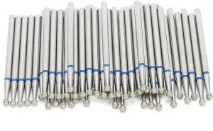 Practical Nail Drill Bits, 50Pcs Nail Polishing Grind Head Replacement Accessory Manicure Tool For Acrylic Gel Nails Cuticle Clean Pedicure (M2-2.3mm)