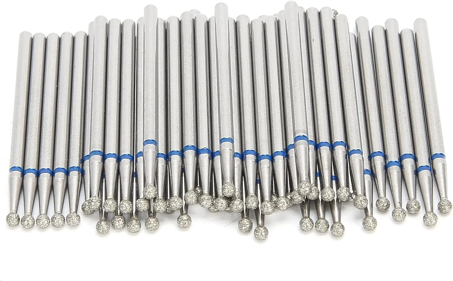 Practical Nail Drill Bits, 50Pcs Nail Polishing Grind Head Replacement Accessory Manicure Tool For Acrylic Gel Nails Cuticle Clean Pedicure (M2-2.3mm)