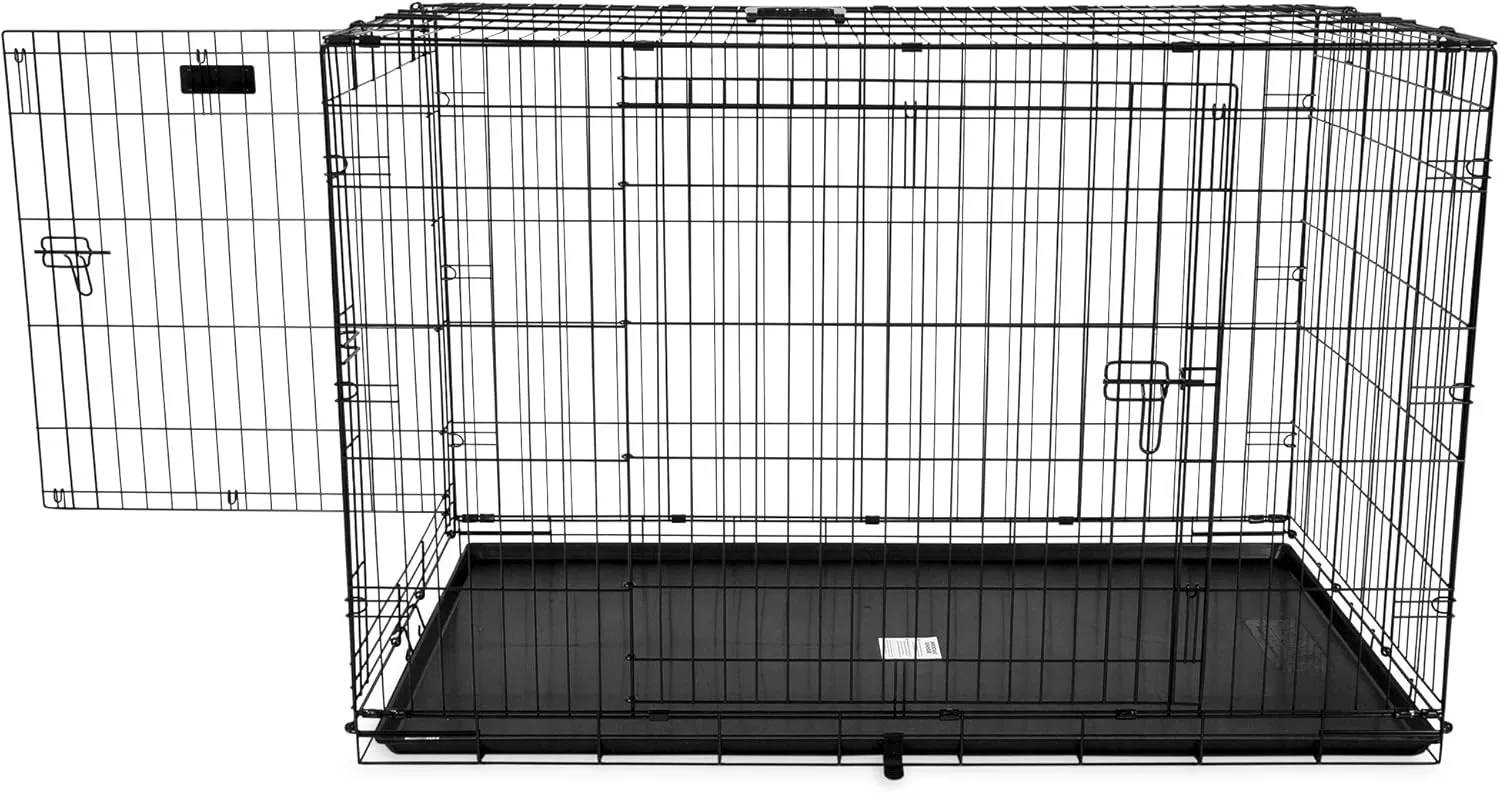 Precision Pet Products Two Door Great Crate Wire Dog Crate, 48 Inch, For Pets 90-125 lbs, With 5-Point Locking System