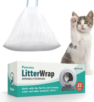 Premium Self Cleaning Cat Litter Box Liners Kitty Litter Bags Poop Bags Pet Waste Bags & Durable Litter Box Liners Ultimate Odor Control & Leakproof Design Cat LitterBags