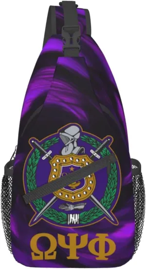 Psi Phi Sling Bag Crossbody Travel Hiking Chest Backpack Shoulder Daypack For Men