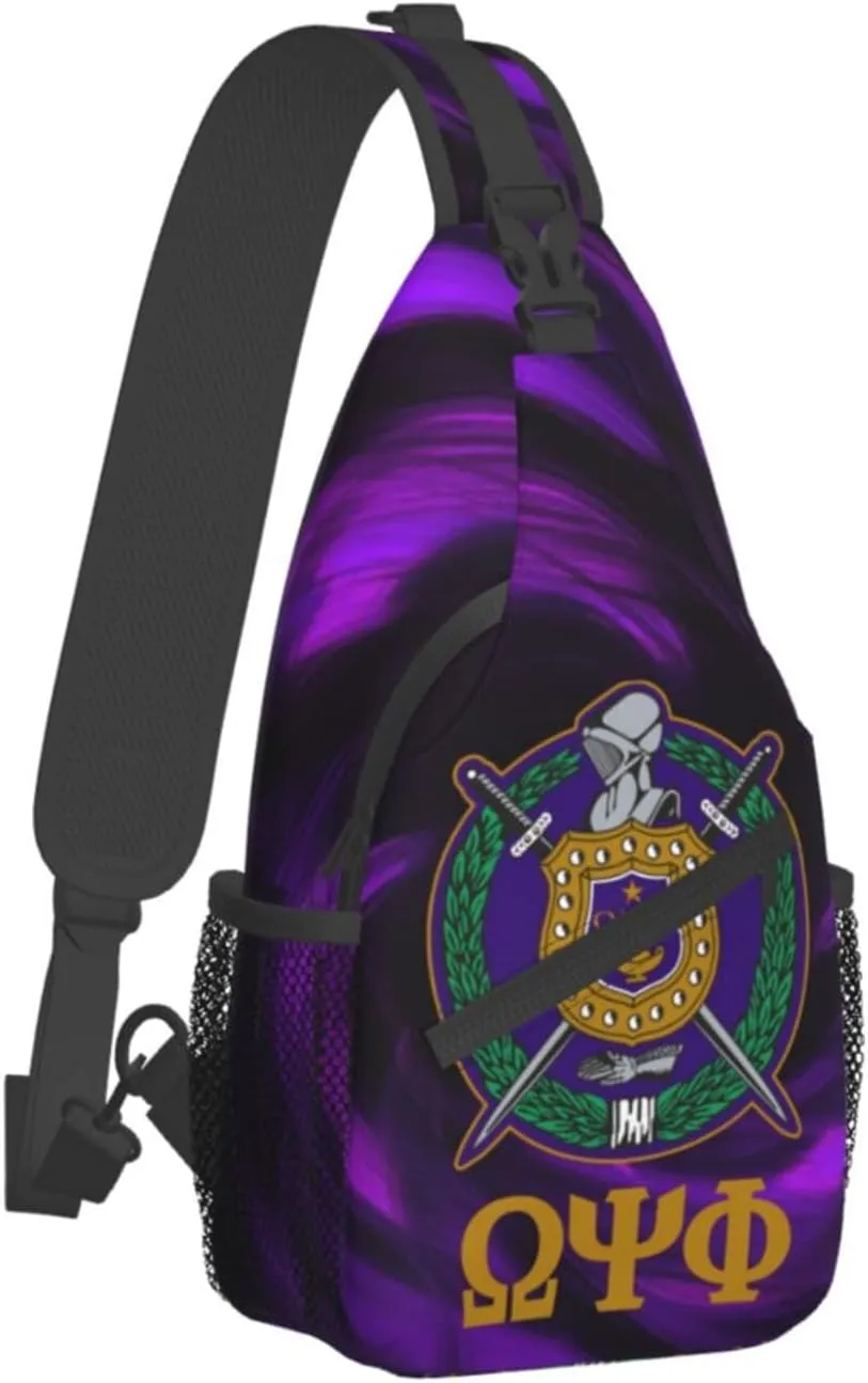Psi Phi Sling Bag Crossbody Travel Hiking Chest Backpack Shoulder Daypack For Men