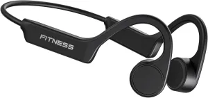 PSIER Bone Conduction Headphones, Bluetooth 5.3 Open Ear Headphones, 8H Playtimes Wireless Headphone with Mic, Sport Earphones, IP56 Sweatproof Headset for Workout, Hiking, Black