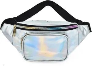 PU Waist Pack Women's Sports Running Chest Crossbody Bag Small Body Bag(white-Fruit peach5)