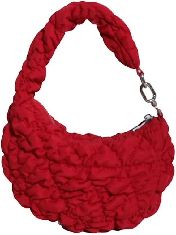 Quilted Tote Bag for Women Mini Puffer Bag Puffer Shoulder Bag Puffy Tote Bag Nylon Bag Lightweight Carryall Bag