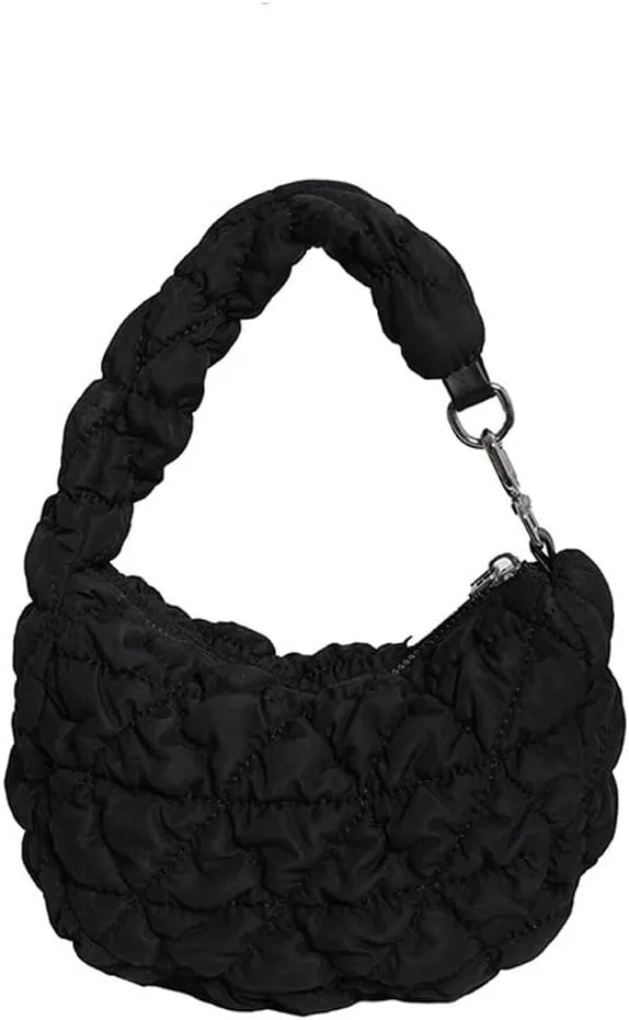 Quilted Tote Bag for Women Mini Puffer Bag Puffer Shoulder Bag Puffy Tote Bag Nylon Bag Lightweight Carryall Bag