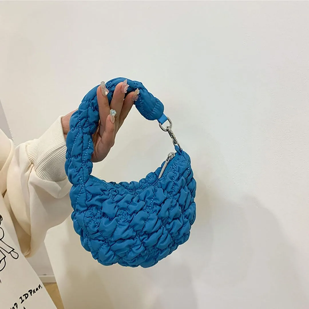 Quilted Tote Bag for Women Mini Puffer Bag Puffer Shoulder Bag Puffy Tote Bag Nylon Bag Lightweight Carryall Bag