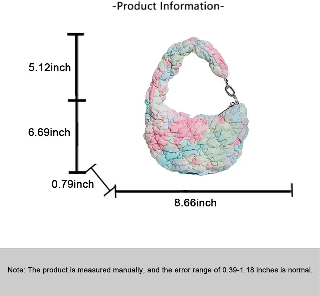 Quilted Tote Bag for Women Mini Puffer Bag Puffer Shoulder Bag Puffy Tote Bag Nylon Bag Lightweight Carryall Bag