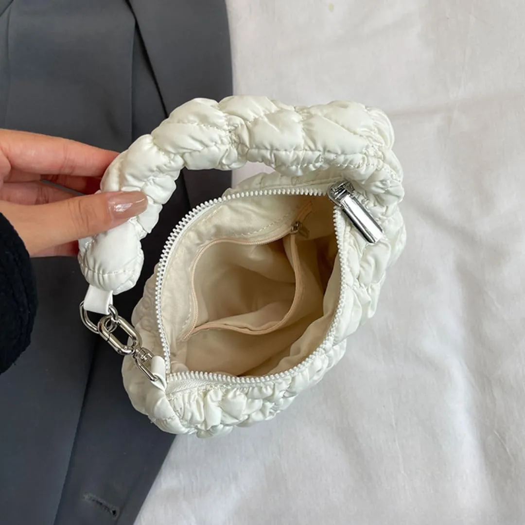 Quilted Tote Bag for Women Mini Puffer Bag Puffer Shoulder Bag Puffy Tote Bag Nylon Bag Lightweight Carryall Bag