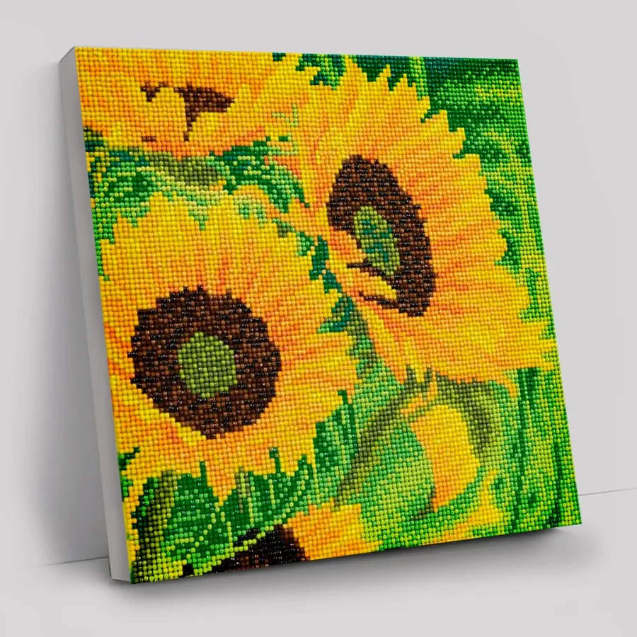 "Sunflower Joy" Crystal Art Canvas 30x30cm