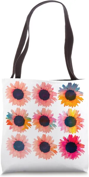 Radiant Sunflower Kaleidoscope Tote Bag