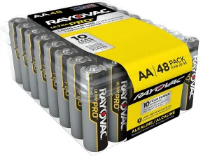 Rayovac AA Batteries, Ultra Pro Alkaline AA Cell Batteries (48 Battery Count)